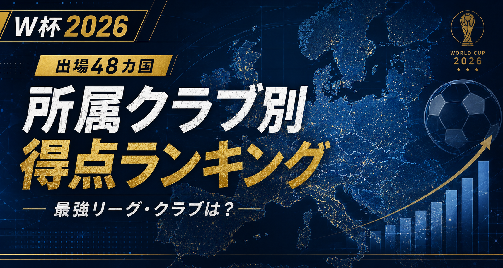 【W杯2026】所属クラブ別 得点ランキング 2位はパリ・サンジェルマン!1位は?【7/8更新】