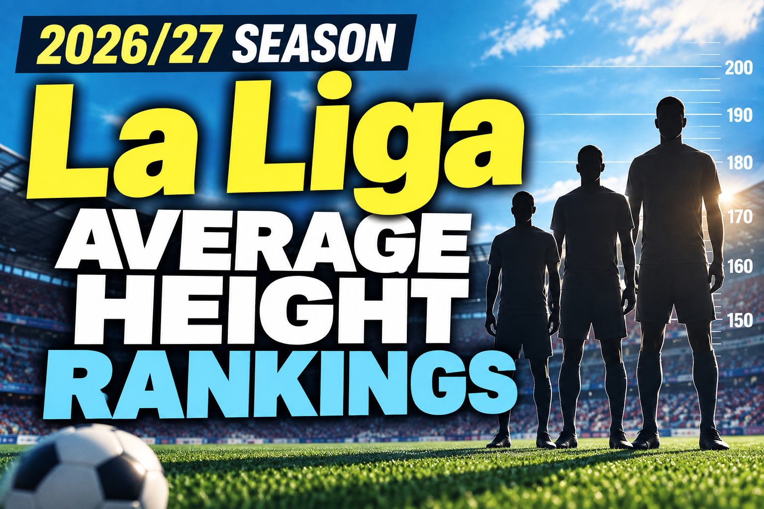 [La Liga] Average Height Ranking — All 20 Clubs, Round 4 of 2026-27