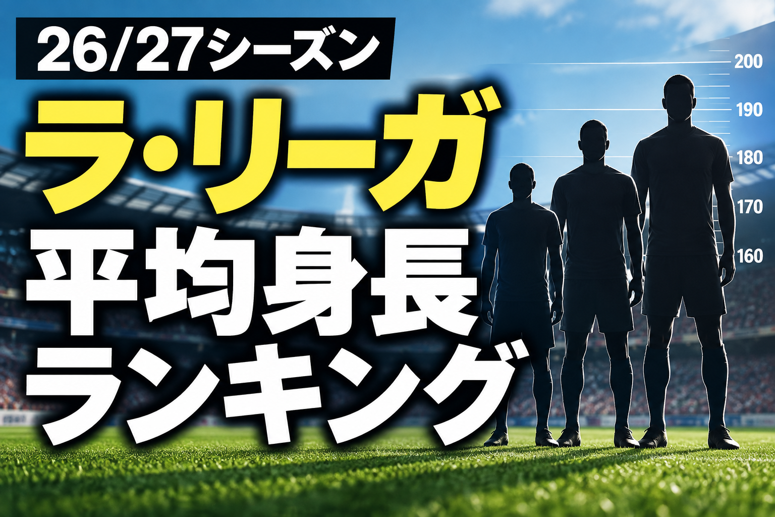 【ラ・リーガ】平均身長ランキング 〜26/27シーズン第4節の先発11人で比較〜